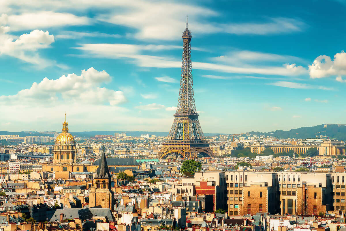 Eiffel Tower In Paris, France, Europe