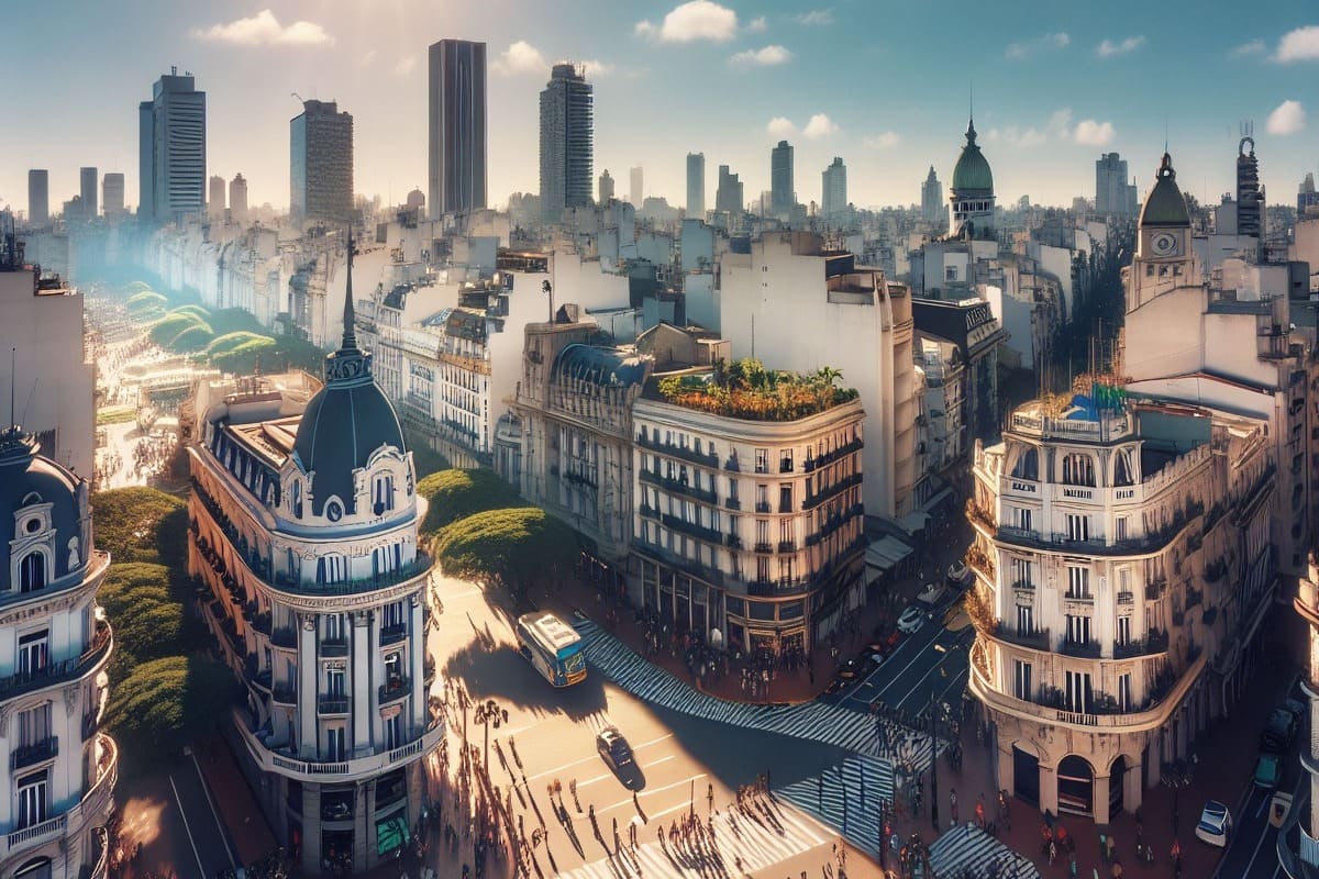 Aerial View Of Buenos Aires, Argentina, Latin America