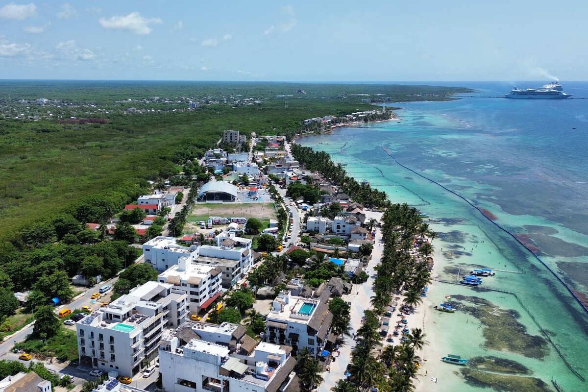 Aerial View Of Cozumel, Mexico